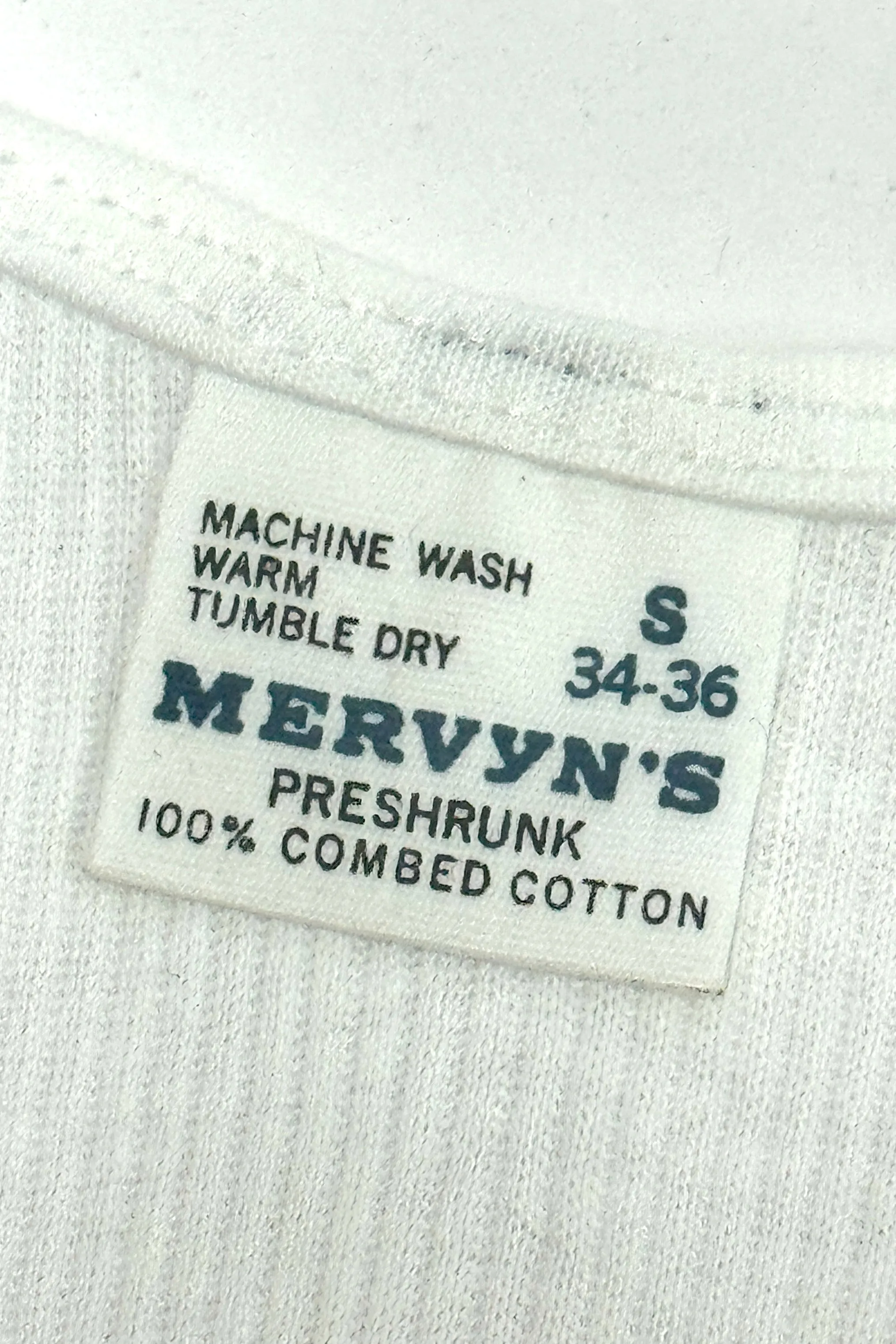 1970’S DEADSTOCK MERVYN’S MADE IN USA RIBBED TANK TOP SMALL