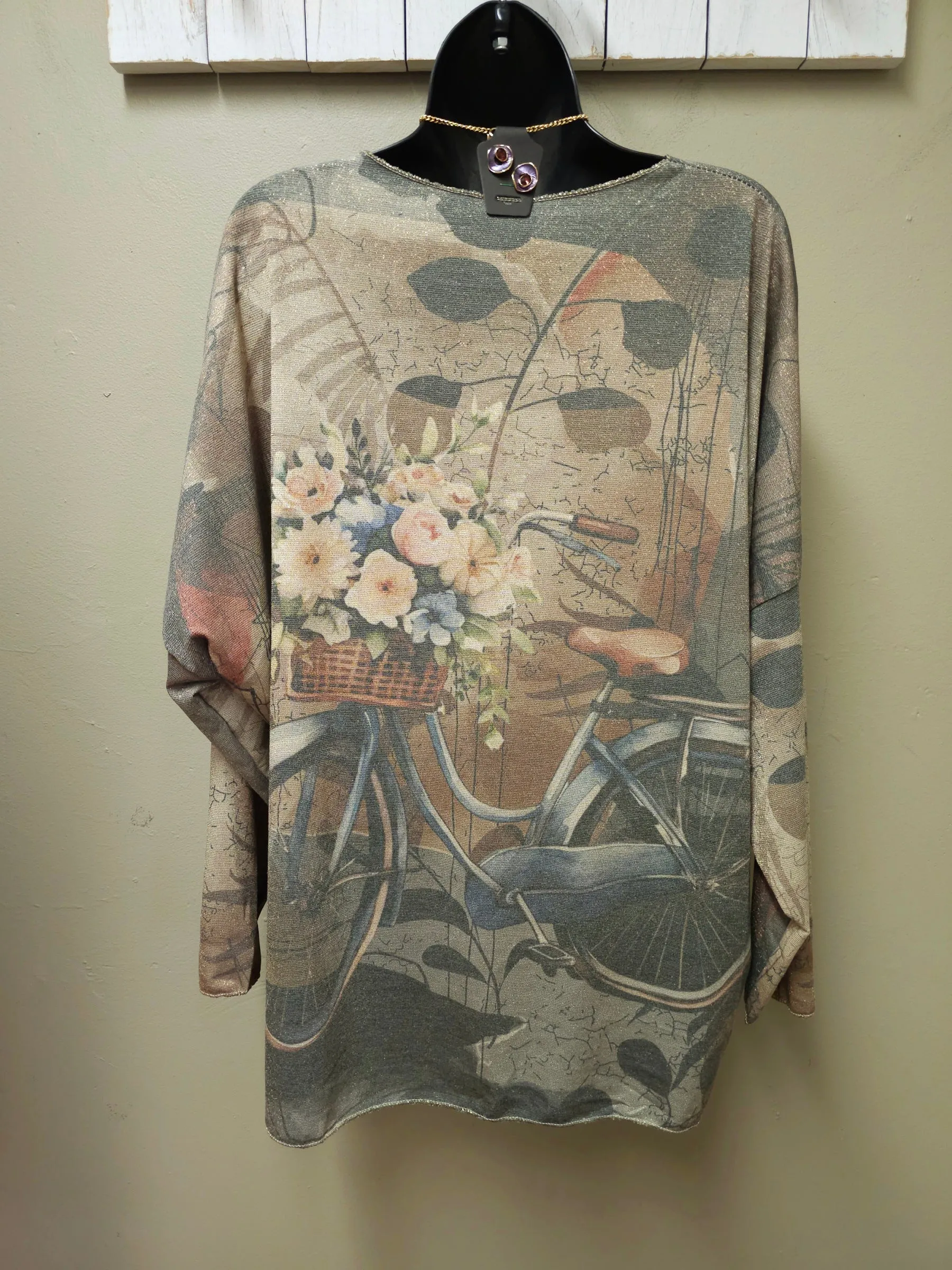 2 Color Ways -  Beautiful Long Sleeve Lurex Lightweight Tops