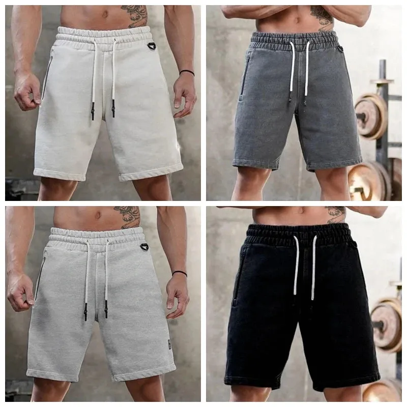 2024 New Men Sporting Running Shorts Cotton Bodybuilding Sweatpants Fitness Short pants Jogger Gyms men sport Training Shorts