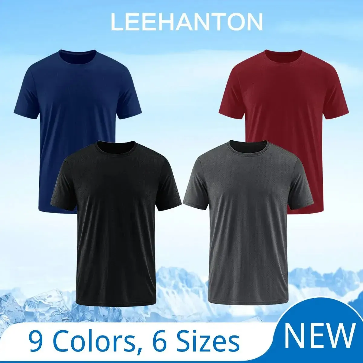 4 Pack Men's Athletic Quick Dry T-Shirts