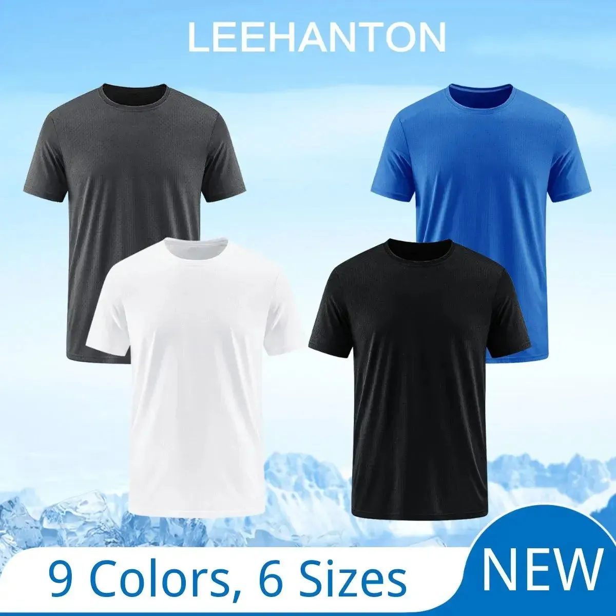 4 Pack Men's Athletic Quick Dry T-Shirts