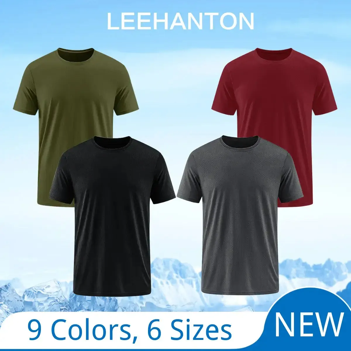 4 Pack Men's Athletic Quick Dry T-Shirts