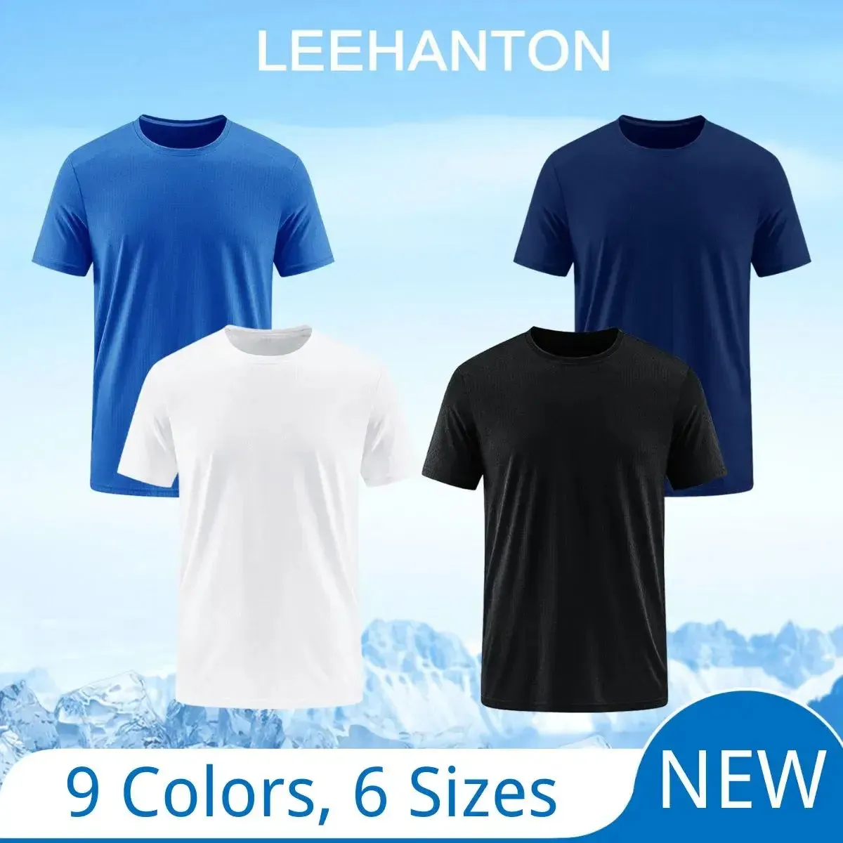 4 Pack Men's Athletic Quick Dry T-Shirts