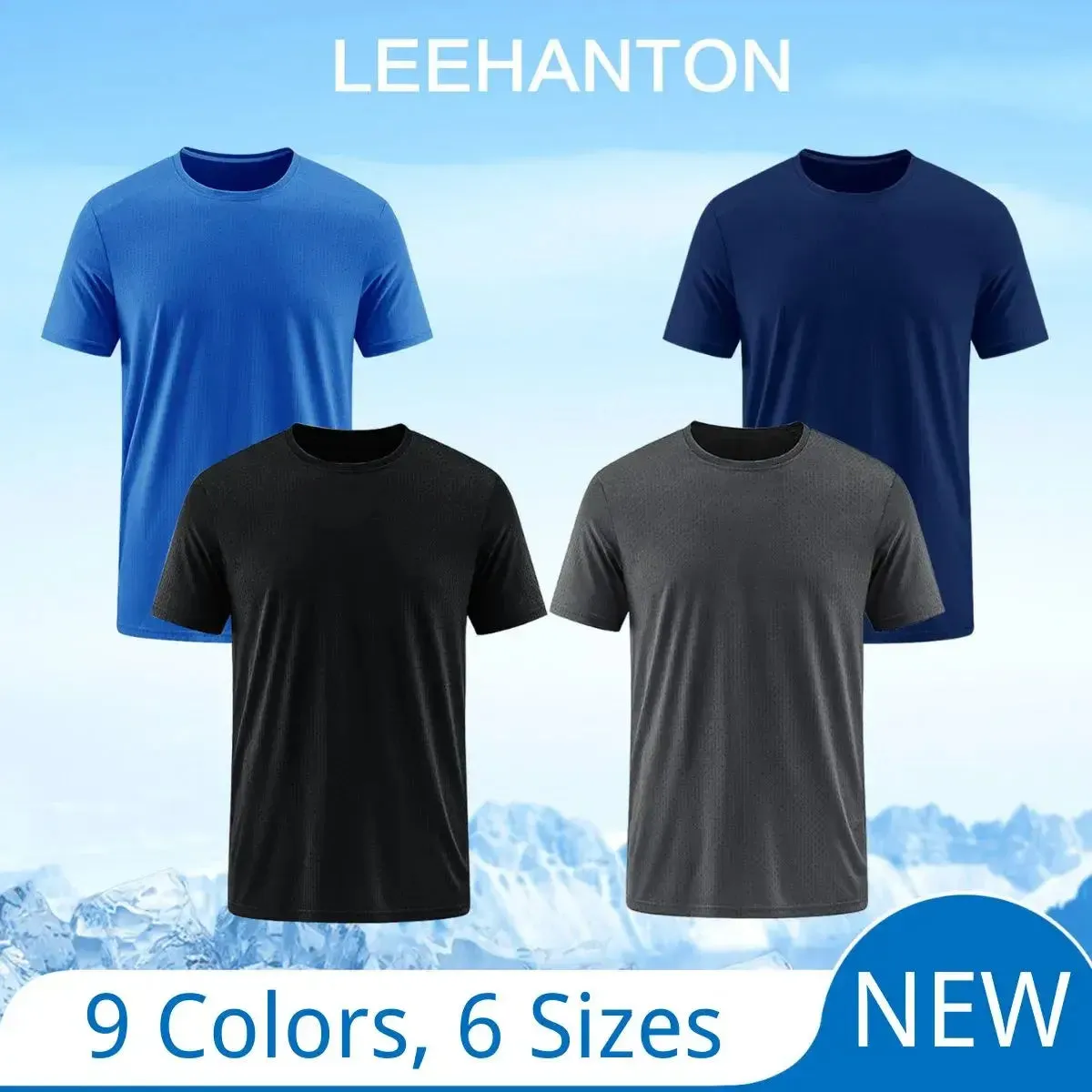 4 Pack Men's Athletic Quick Dry T-Shirts