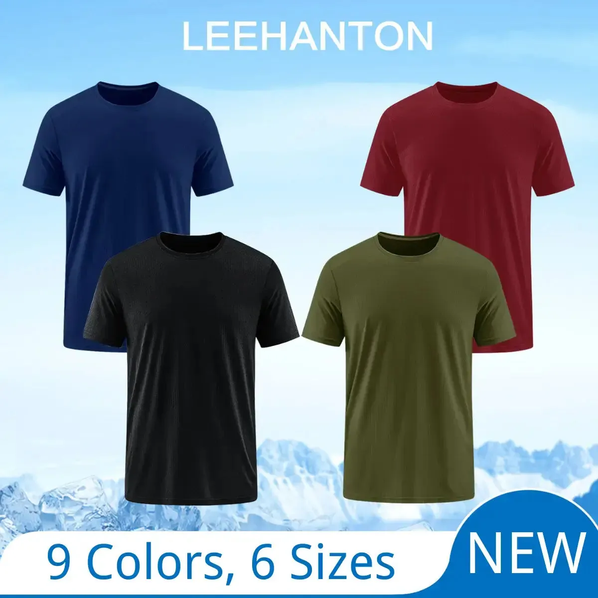 4 Pack Men's Athletic Quick Dry T-Shirts