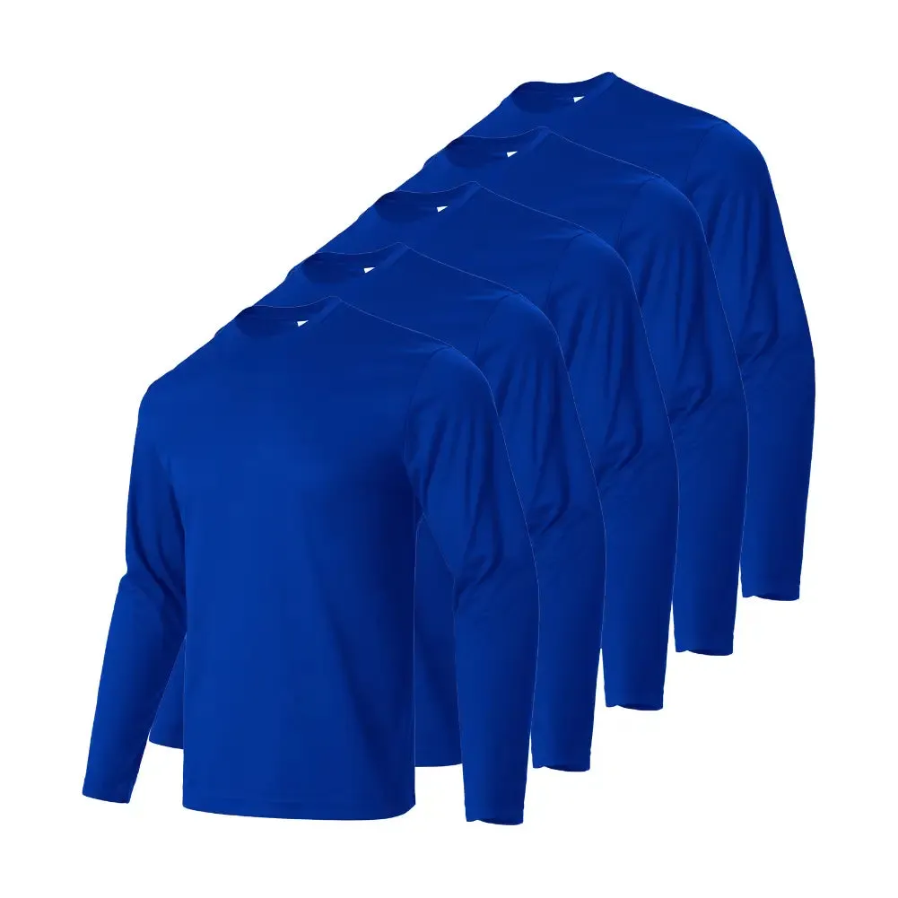 5 Pack Long Sleeve T-Shirts for Men
