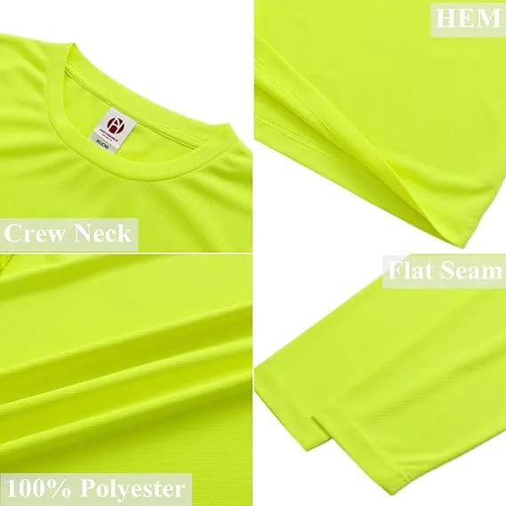 5 Pack Long Sleeve T-Shirts for Men