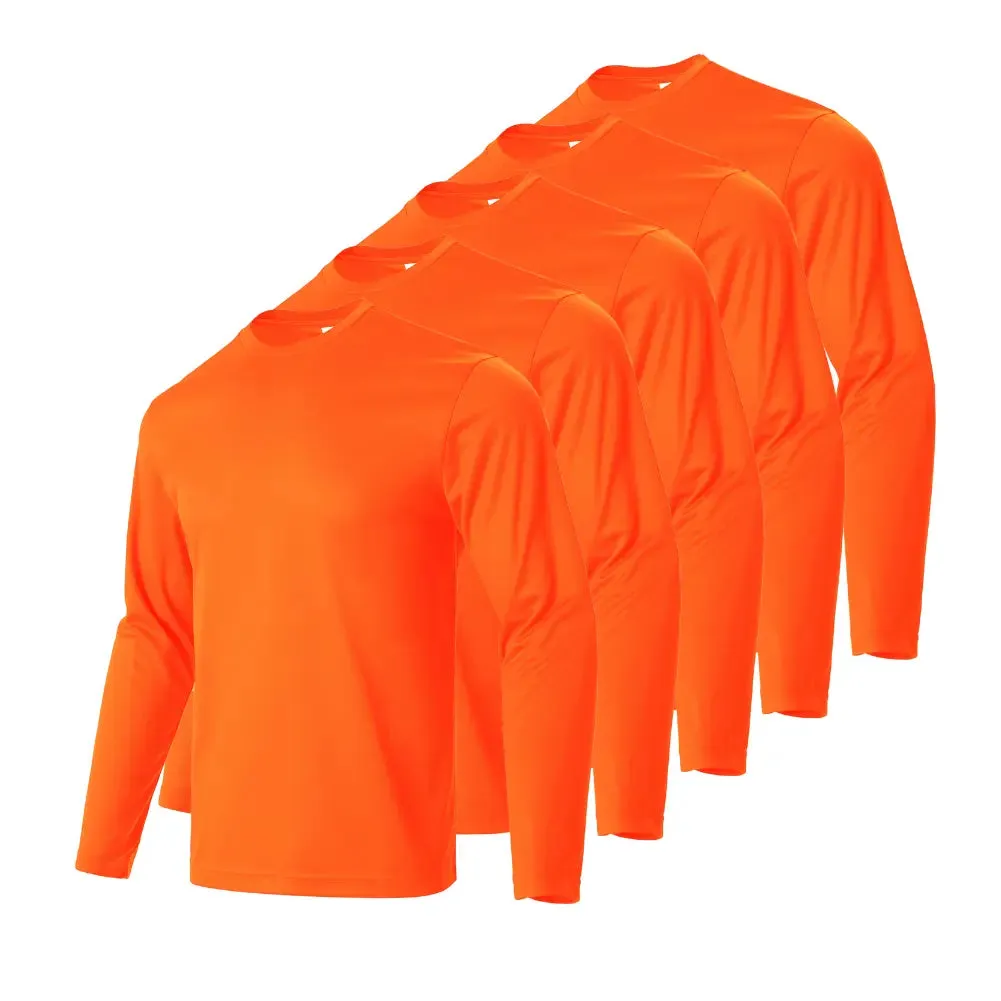 5 Pack Long Sleeve T-Shirts for Men