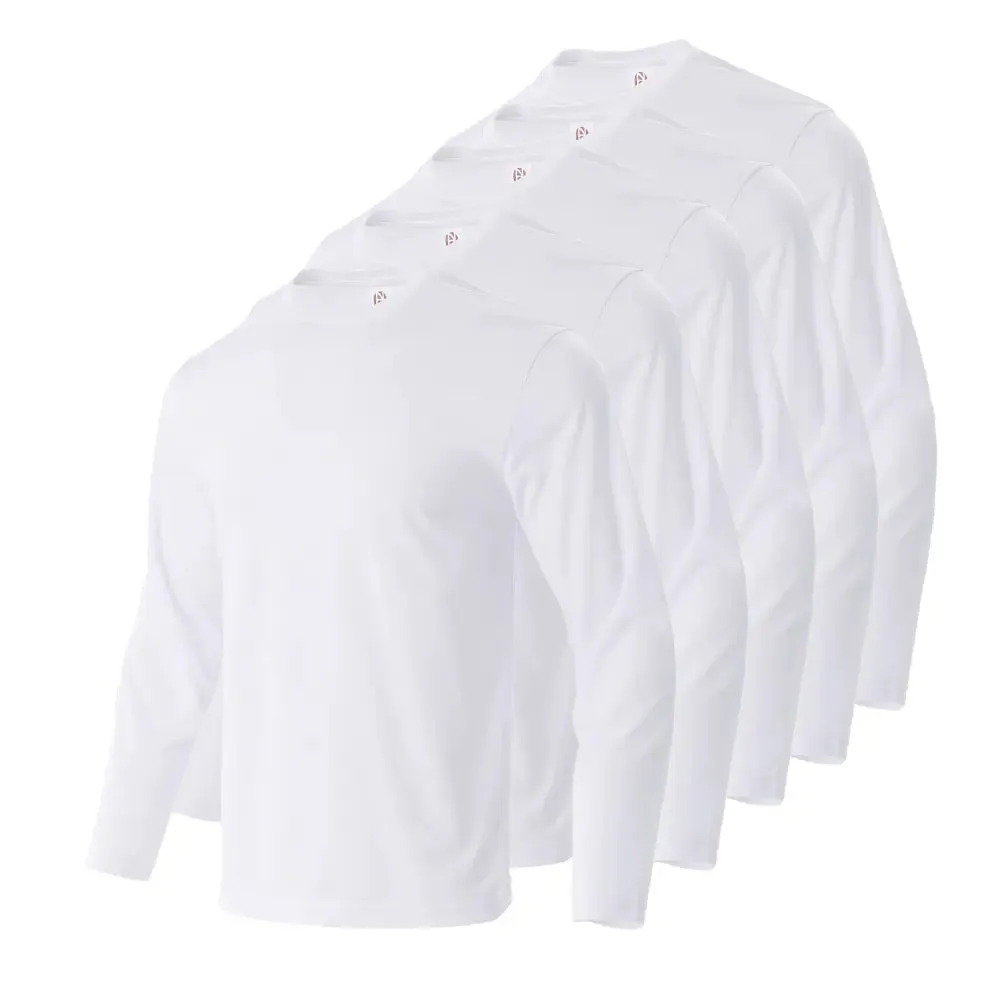 5 Pack Long Sleeve T-Shirts for Men