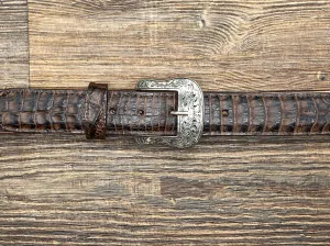 6084h Brown Exotic Print belt by Cowtown