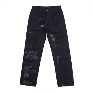 7tt Original National Chaogao Street Cut Loose Straight Jeans Men''s Wide Leg High Waist Versatile Casual Pants