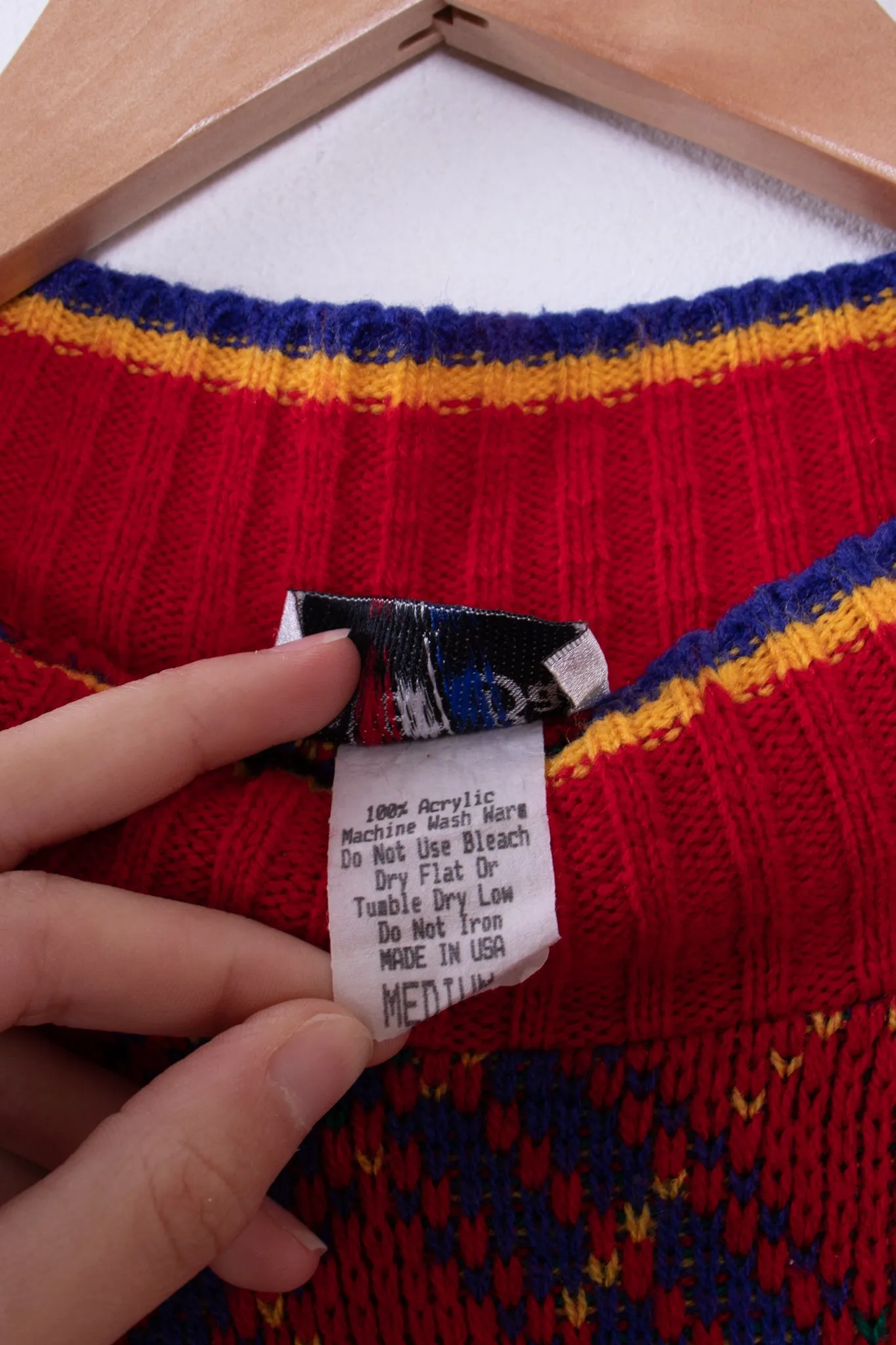 80s Colter Bay USA Red and Purple Sweater
