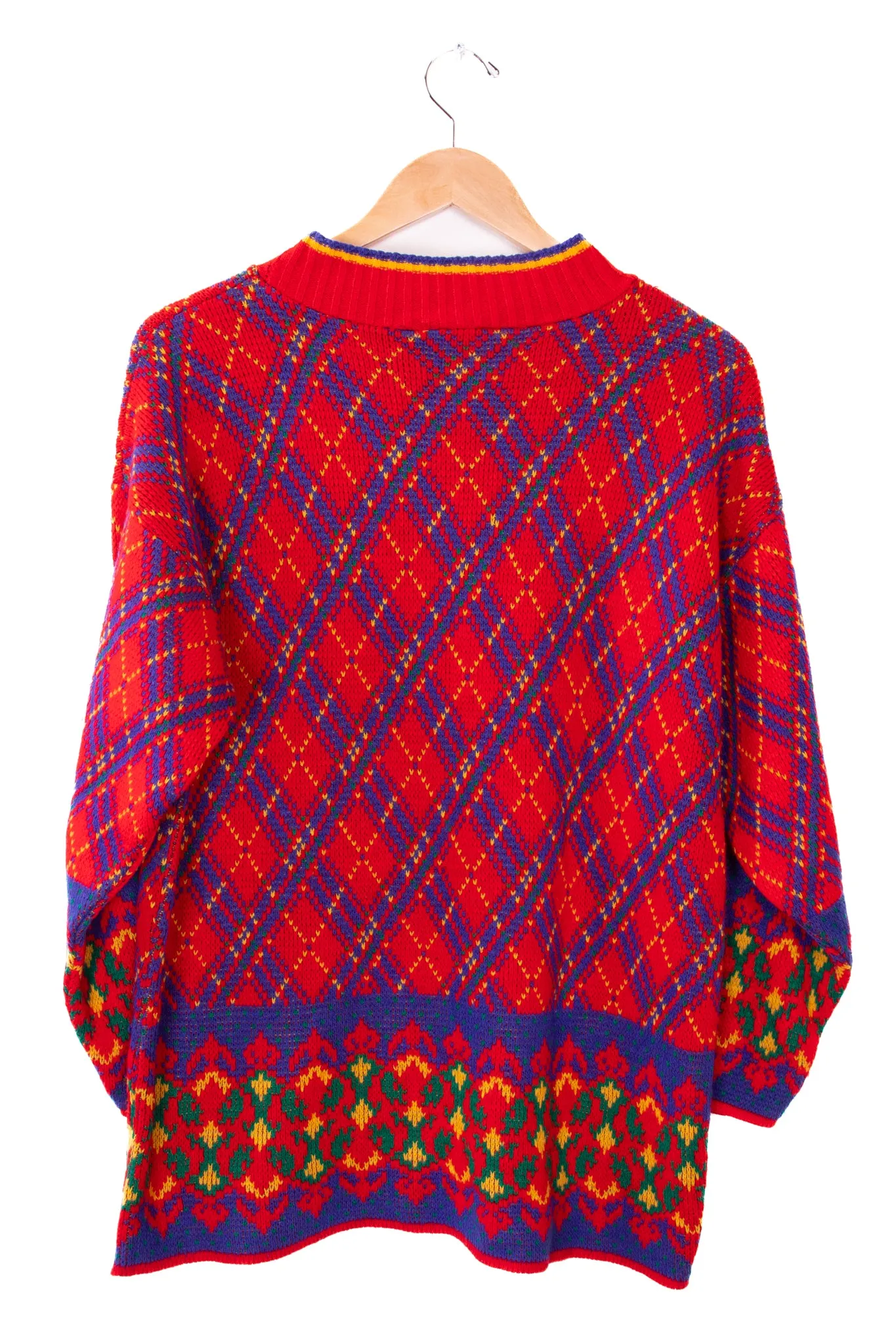 80s Colter Bay USA Red and Purple Sweater