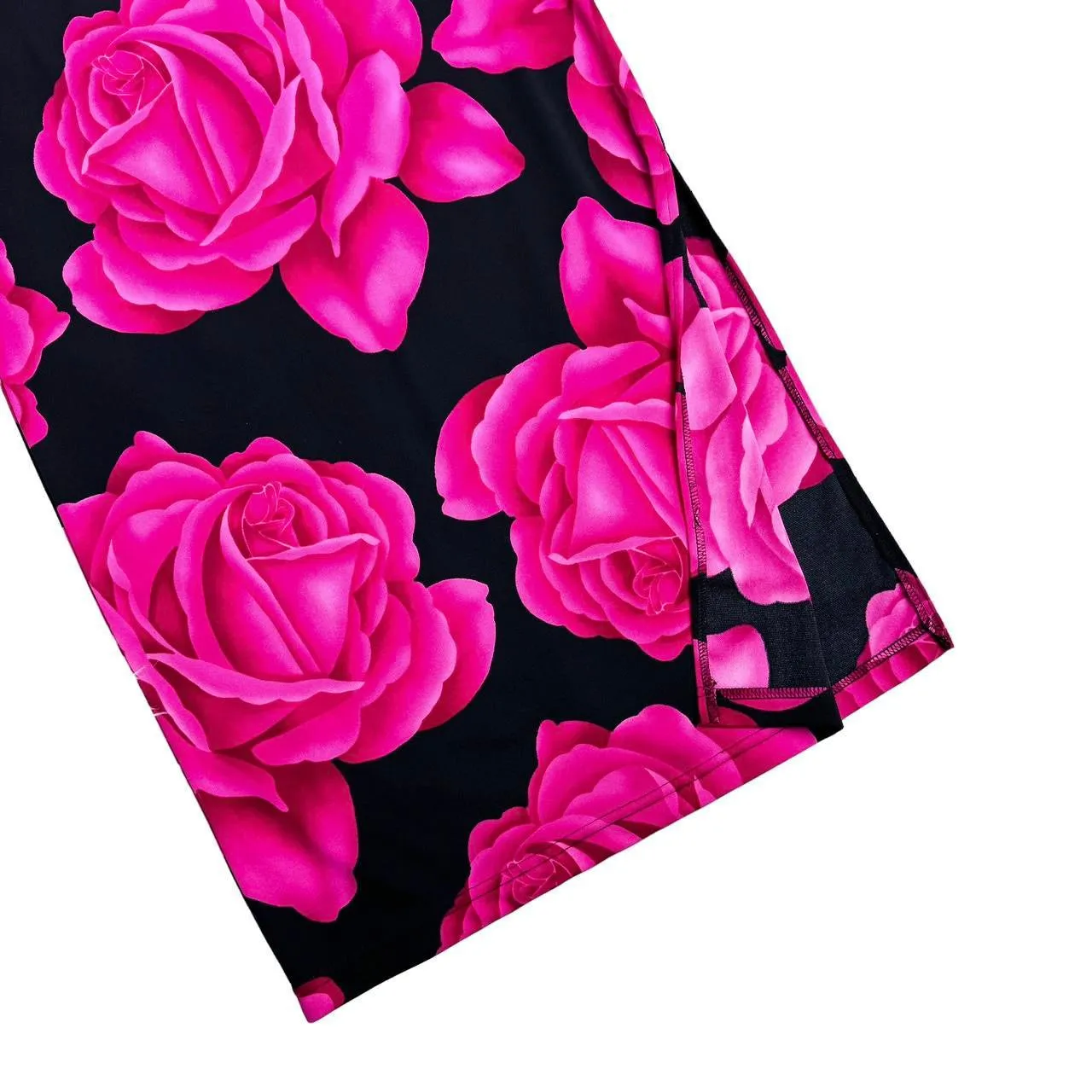 90s Slinky Rose Maxi Skirt Set (L)