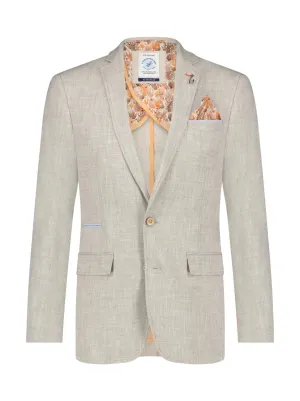 A Fish Named Fred - Sports Coat - Linen Look - Natural