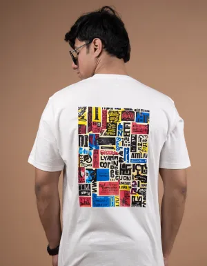 Abstract Typography Oversized T-shirt