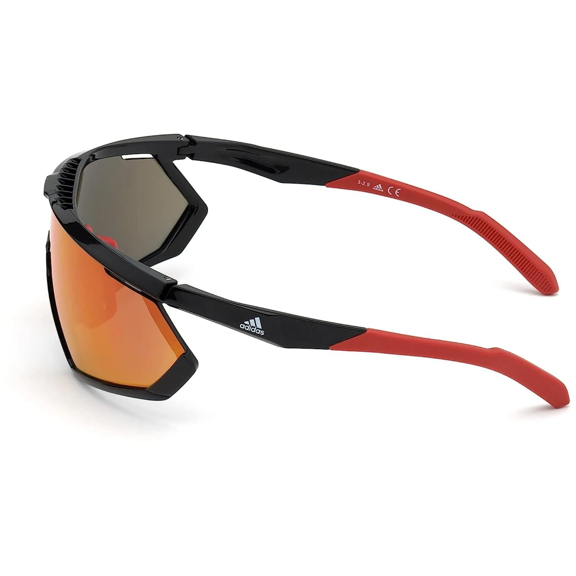 Adidas Men's Sunglasses - Shiny Black Frame Roviex Mirrored Lens | ADIDAS SP0001 01L