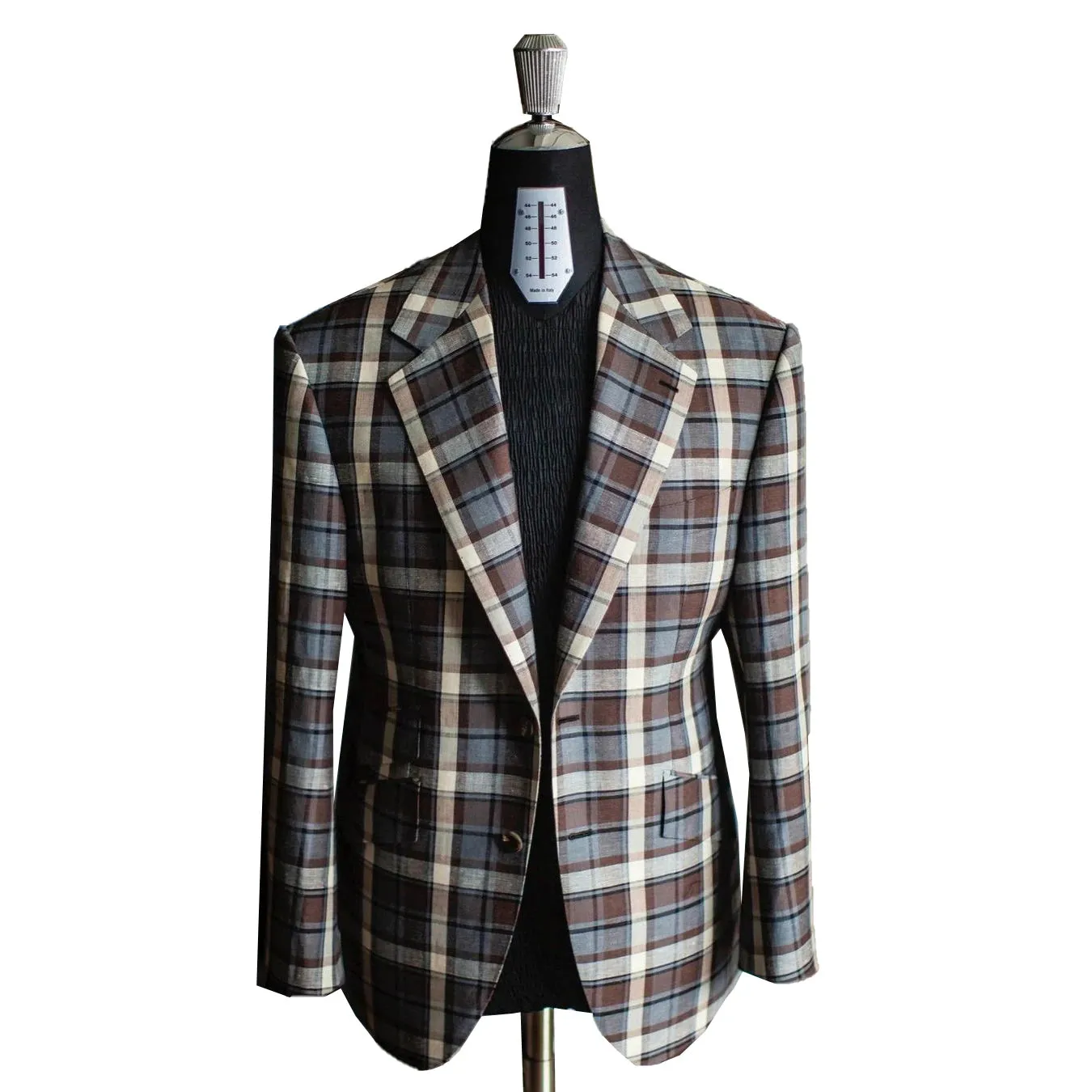 Aidase Luxury Plaid Men's Wedding Blazer Notch Lapel Jacket Double Breasted Tuxedos Business Party Slim Fit Groom Wear Only Coat