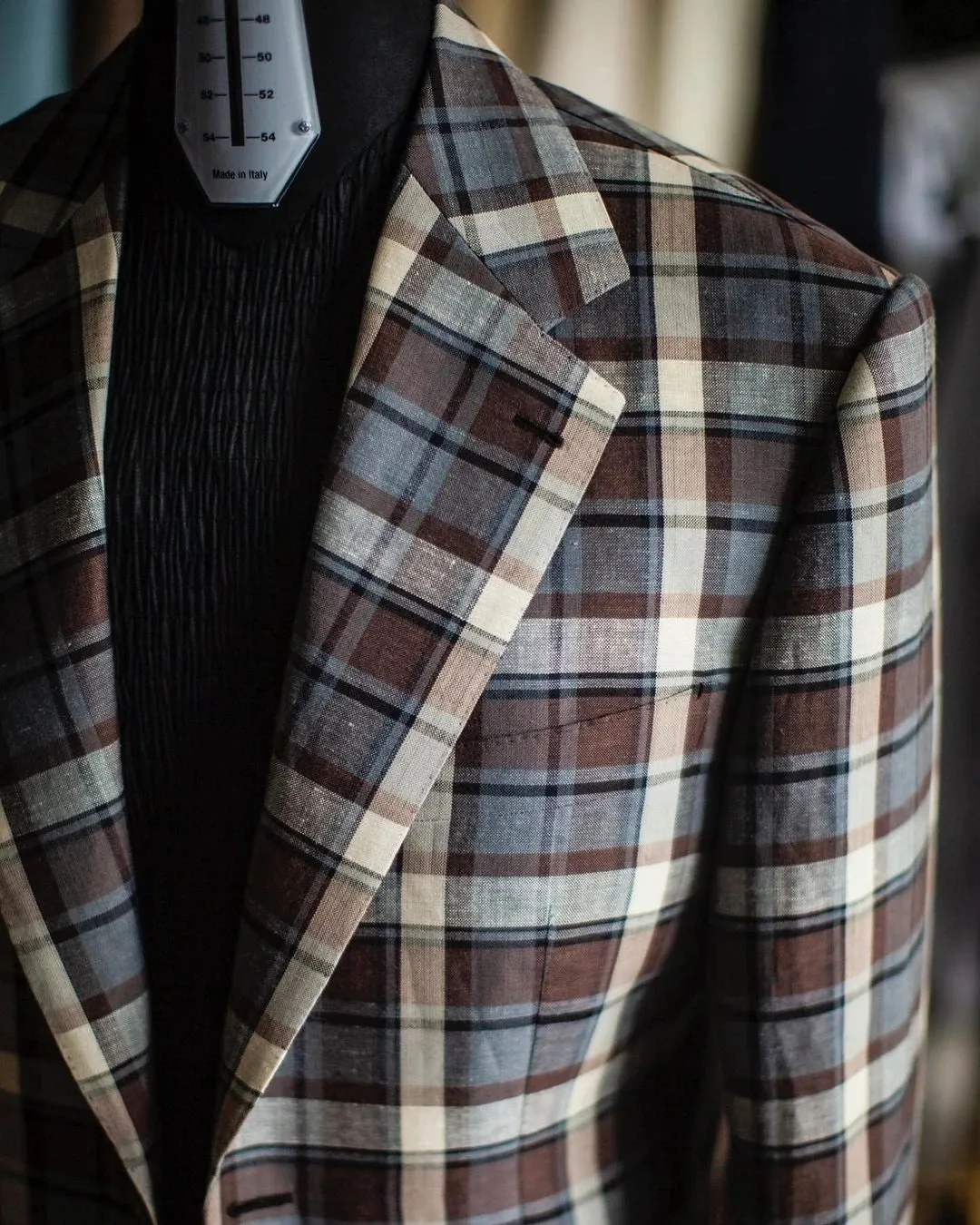Aidase Luxury Plaid Men's Wedding Blazer Notch Lapel Jacket Double Breasted Tuxedos Business Party Slim Fit Groom Wear Only Coat