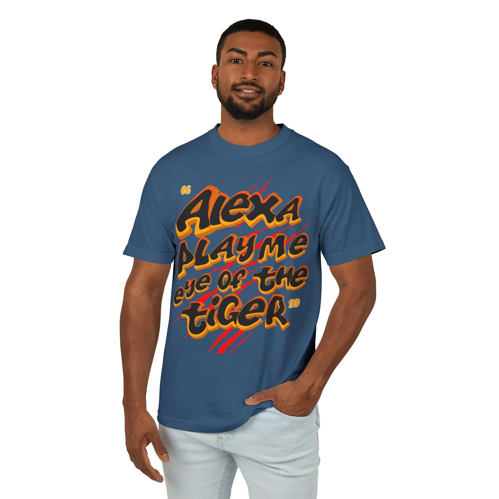 Alexa, Play Me eye Of The Tiger - Unisex Garment-Dyed Heavyweight Cotton Tee
