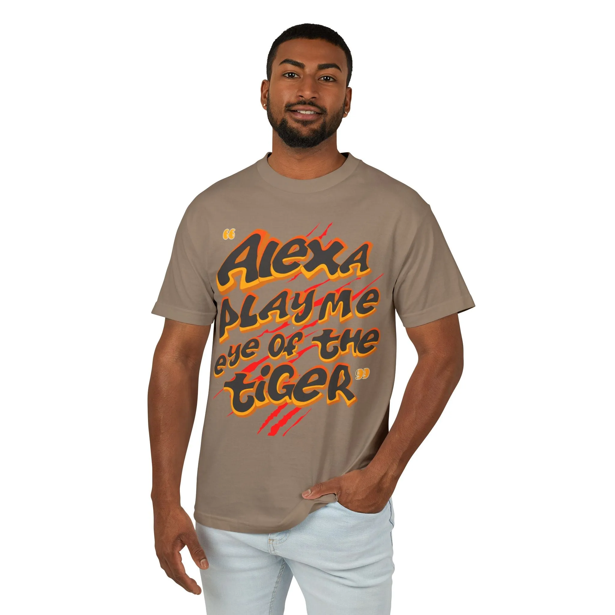Alexa, Play Me eye Of The Tiger - Unisex Garment-Dyed Heavyweight Cotton Tee