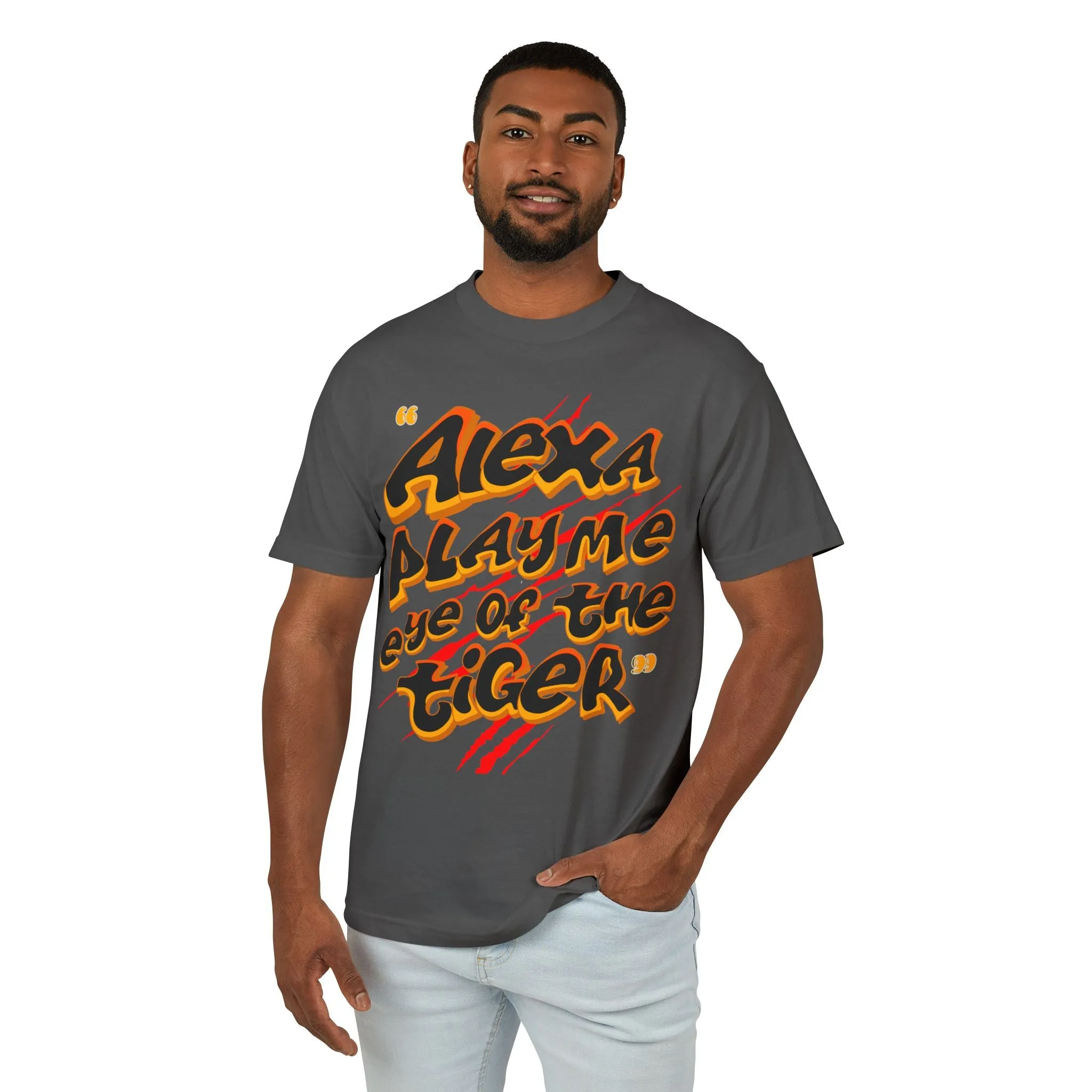 Alexa, Play Me eye Of The Tiger - Unisex Garment-Dyed Heavyweight Cotton Tee