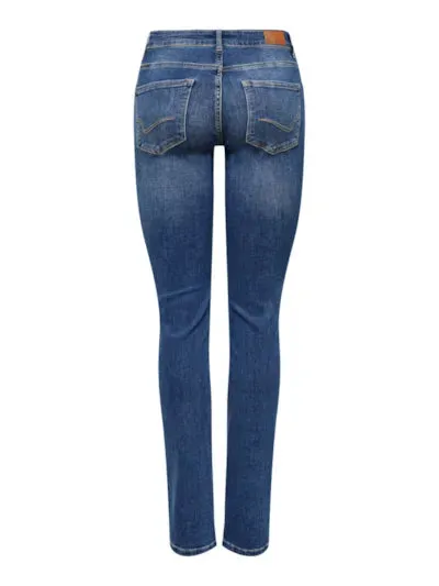Alicia Straight Leg Jean - Mid Blue