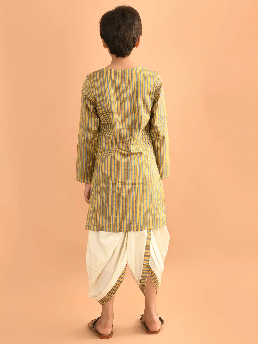 All Over Printed Straight Dhoti Kurta Set