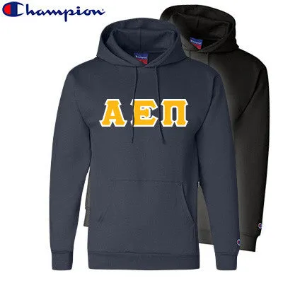 Alpha Epsilon Pi Champion Powerblend® Hoodie, 2-Pack Bundle Deal - Champion S700 - TWILL