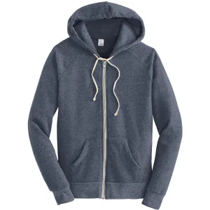 Alternative Apparel Women's Eco True Navy Adrian Eco-Fleece Full Zip Hoodie