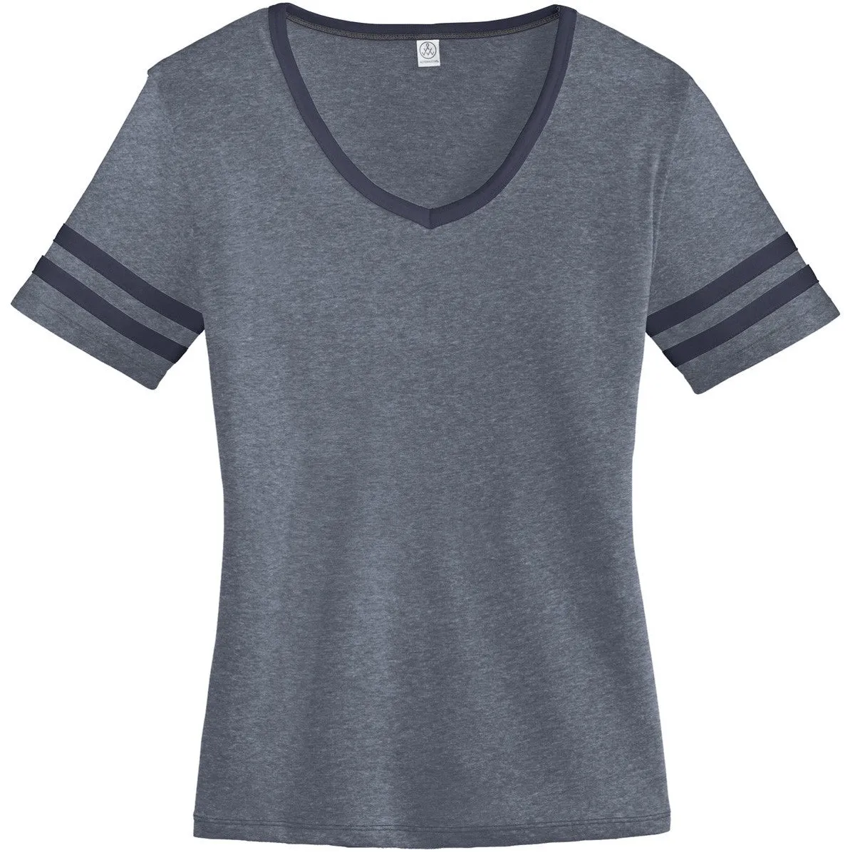 Alternative Apparel Women's Vintage Navy/Navy Varsity Vintage 50/50 Tee