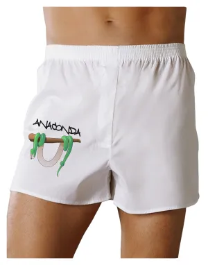 Anaconda Design Green Text Boxer Shorts