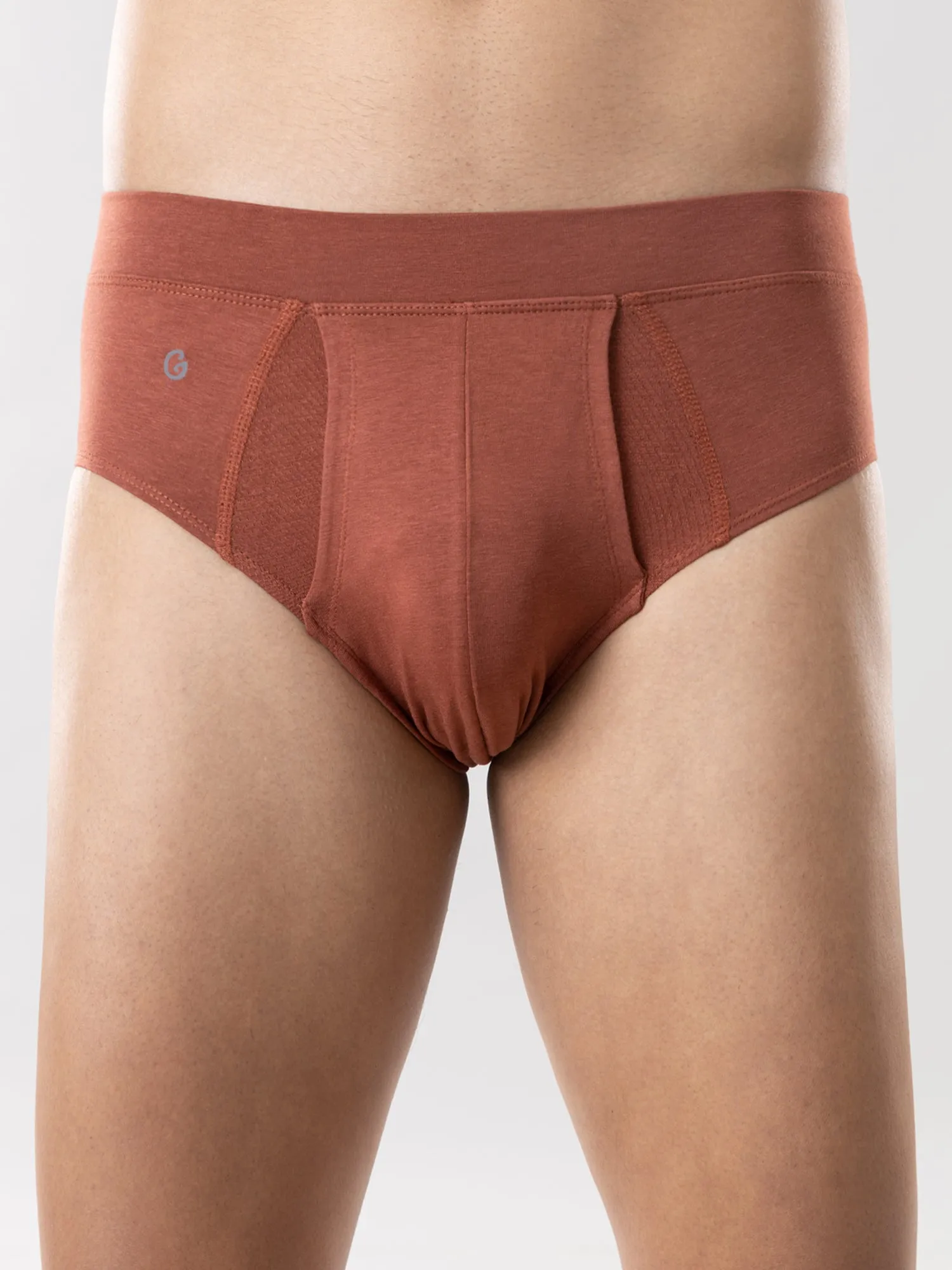 Anti Odor Cotton Tencel Cooling Brief - Copper
