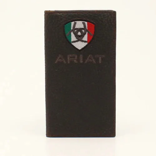 Ariat Men's Mexican Flag Leather Rodeo Wallet