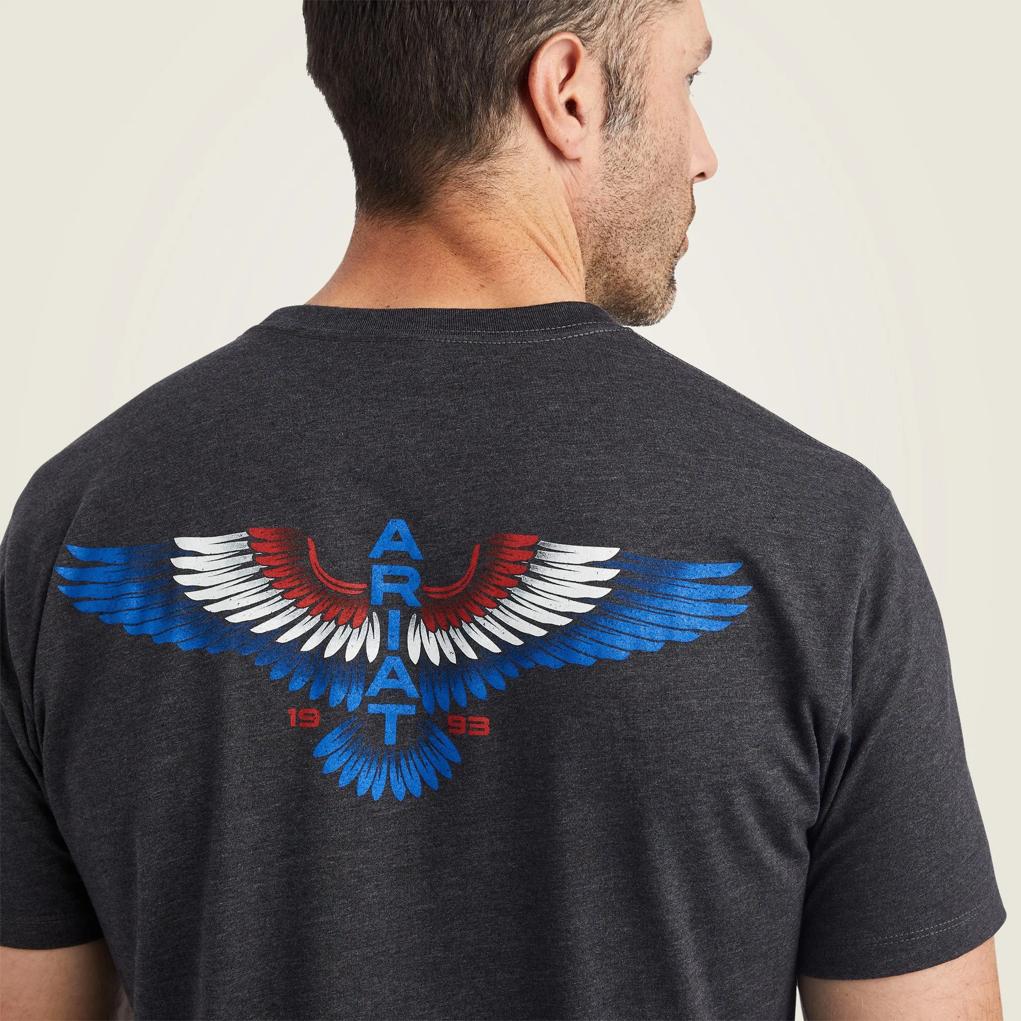 Ariat Men's Wingspan T-Shirt, Charcoal Heather
