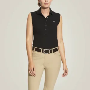Ariat Women's Prix 2.0 Sleeveless Polo in Black