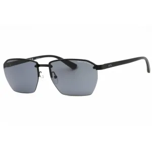 Armani Exchange Men's Sunglasses - Matte Black Pilot Half Rim Frame | 0AX2048S 600087