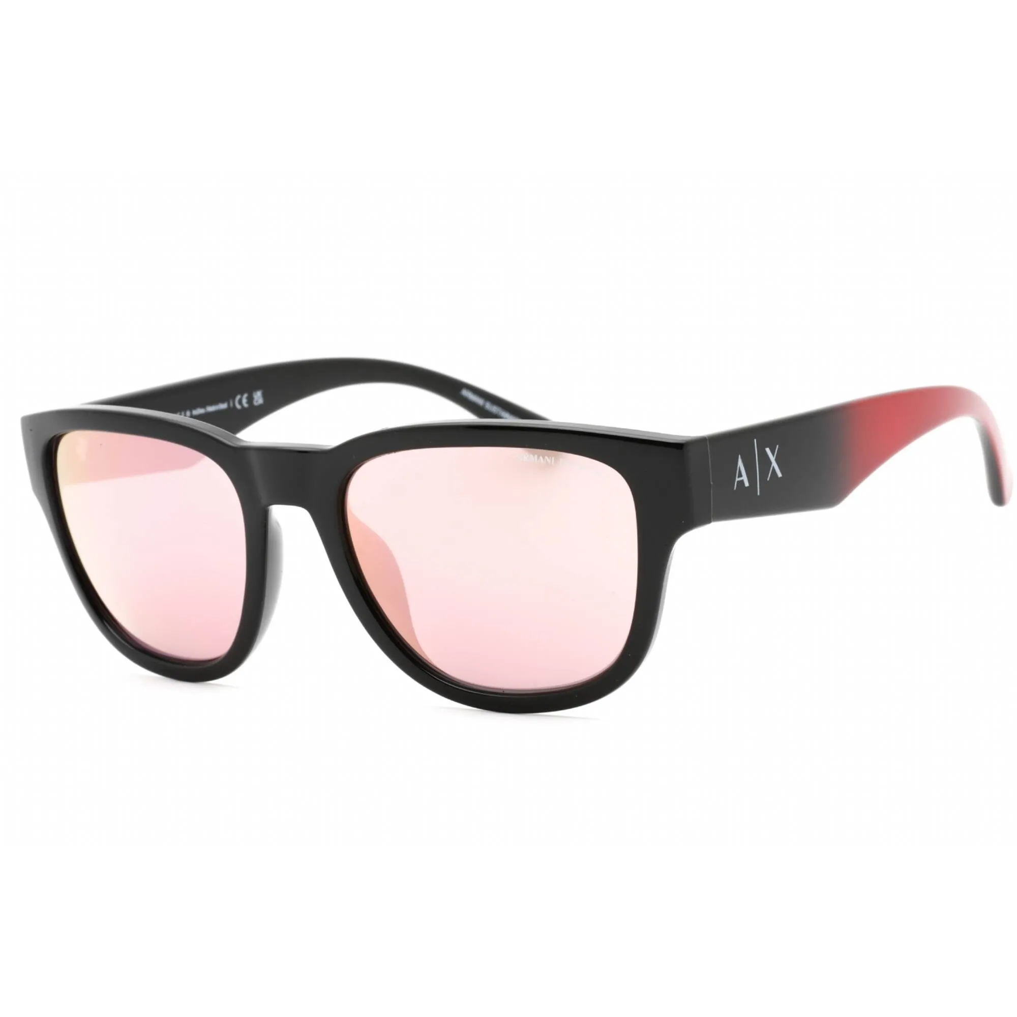 Armani Exchange Men's Sunglasses - Shiny Black Square Plastic Frame | 0AX4115SU 81861T
