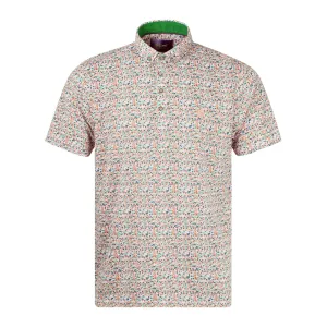 Arthur & Russell Spots Polo Shirt Peach