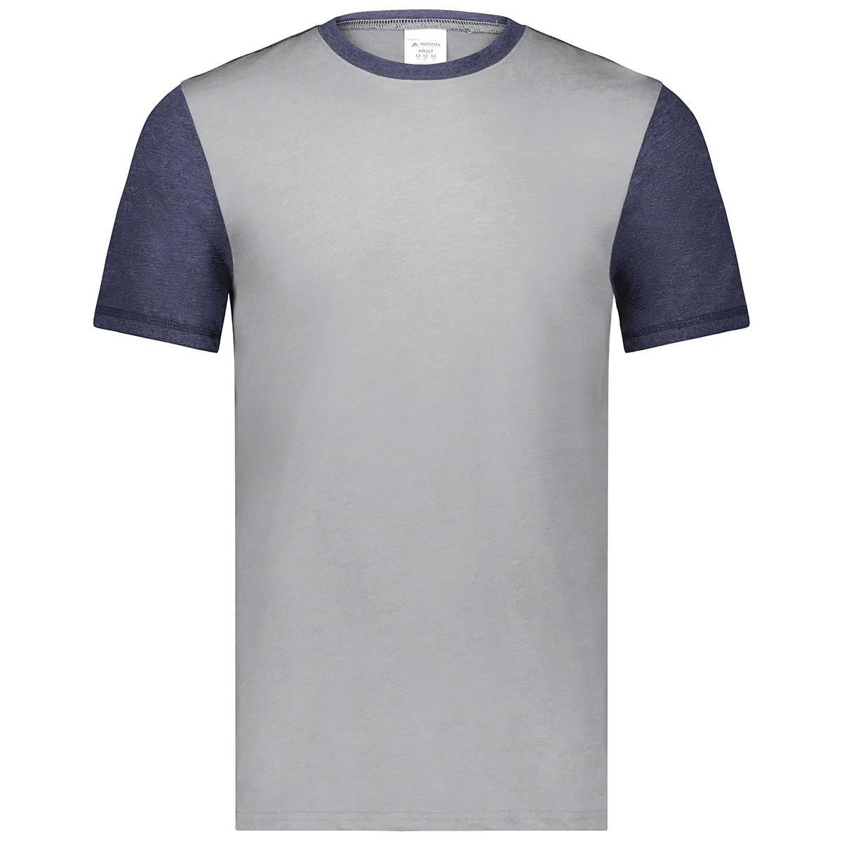 Augusta Sportswear Men's Grey Heather/Navy Heather Gameday Vintage Ringer Tee