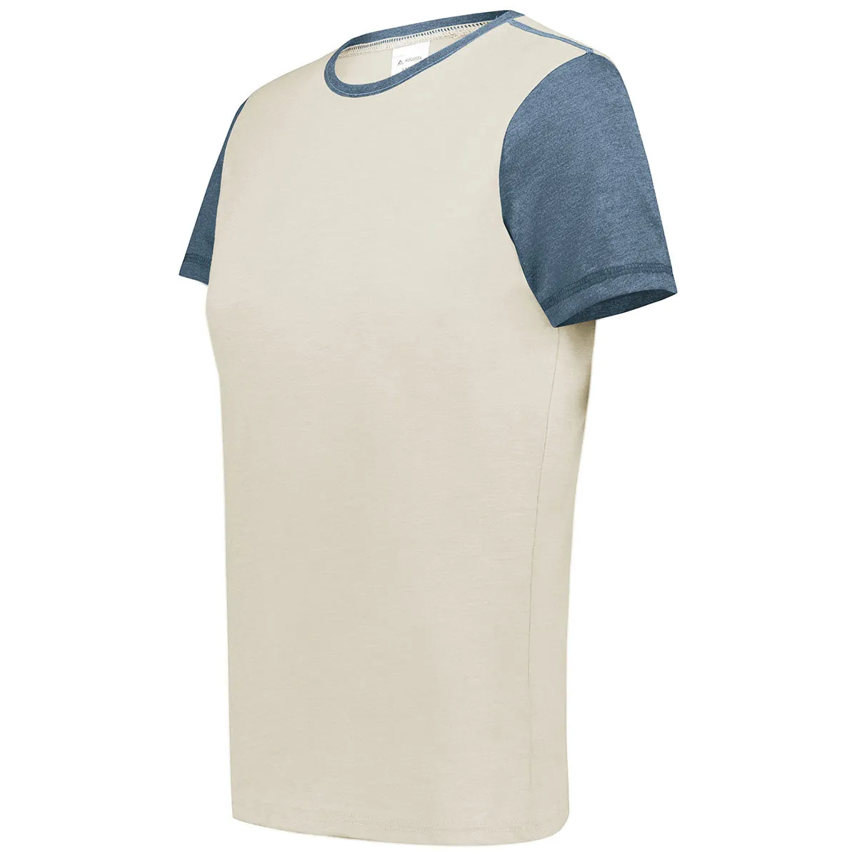 Augusta Sportswear Women's Birch/Storm Heather Gameday Vintage Ringer Tee