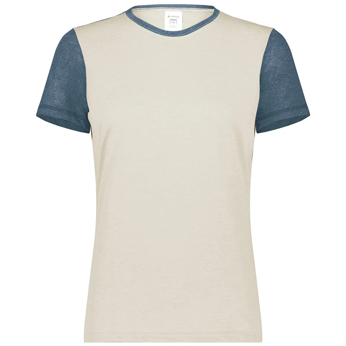 Augusta Sportswear Women's Birch/Storm Heather Gameday Vintage Ringer Tee
