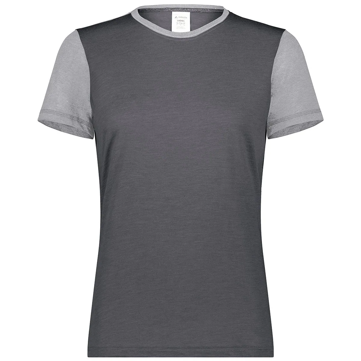 Augusta Sportswear Women's Carbon Heather/Grey Heather Gameday Vintage Ringer Tee