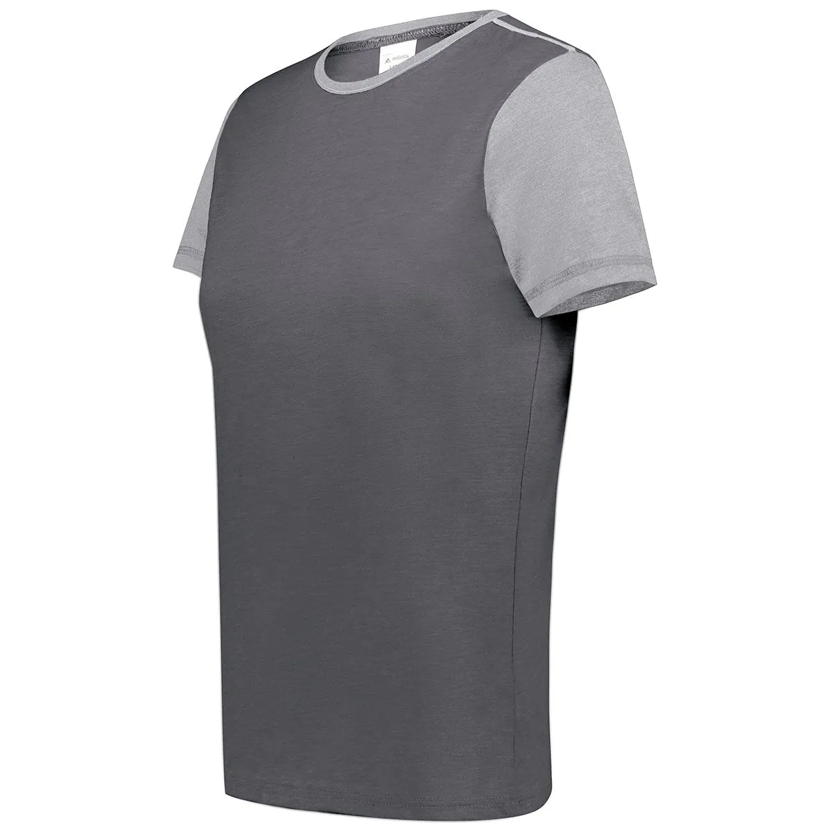 Augusta Sportswear Women's Carbon Heather/Grey Heather Gameday Vintage Ringer Tee