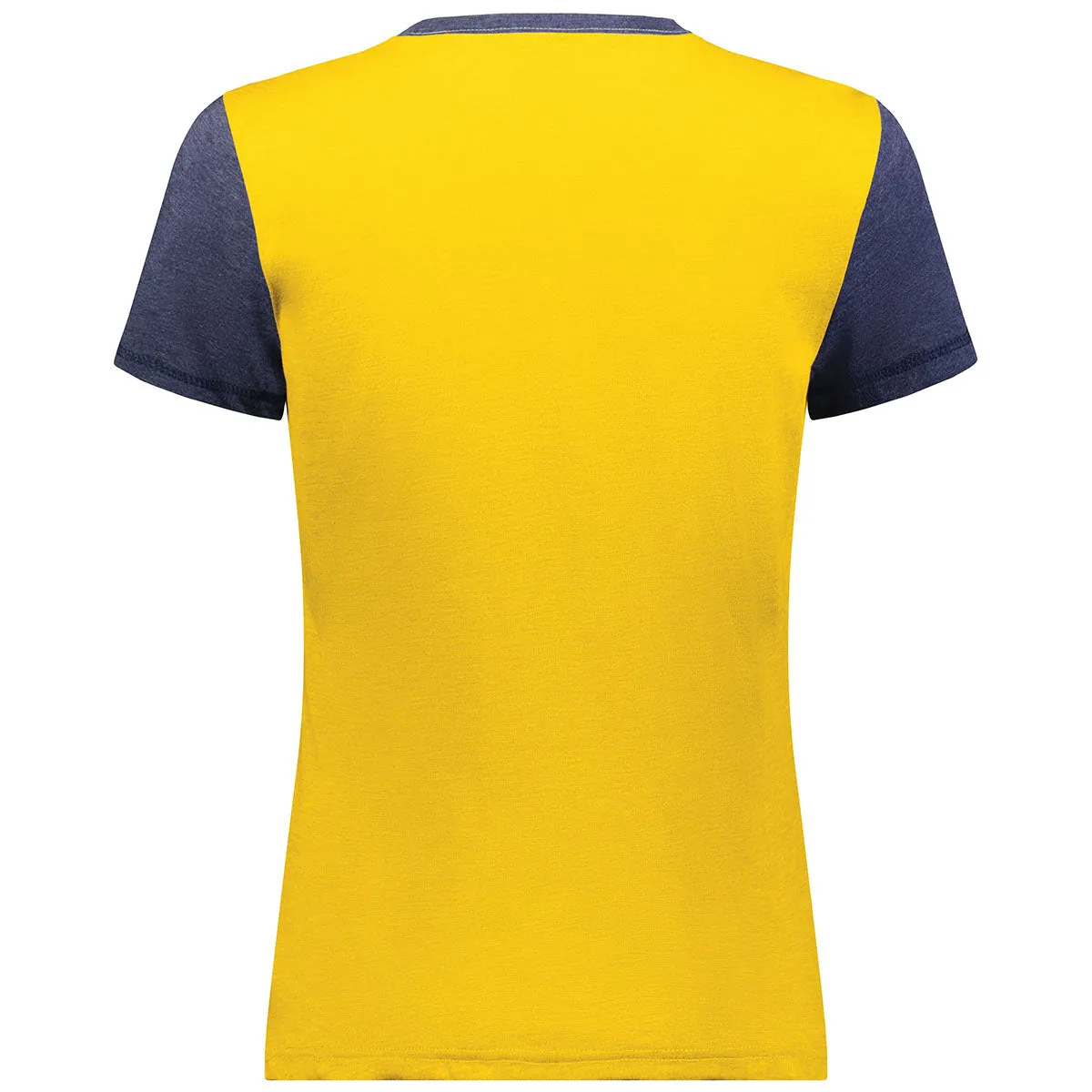 Augusta Sportswear Women's Gold Heather/Navy Heather Gameday Vintage Ringer Tee