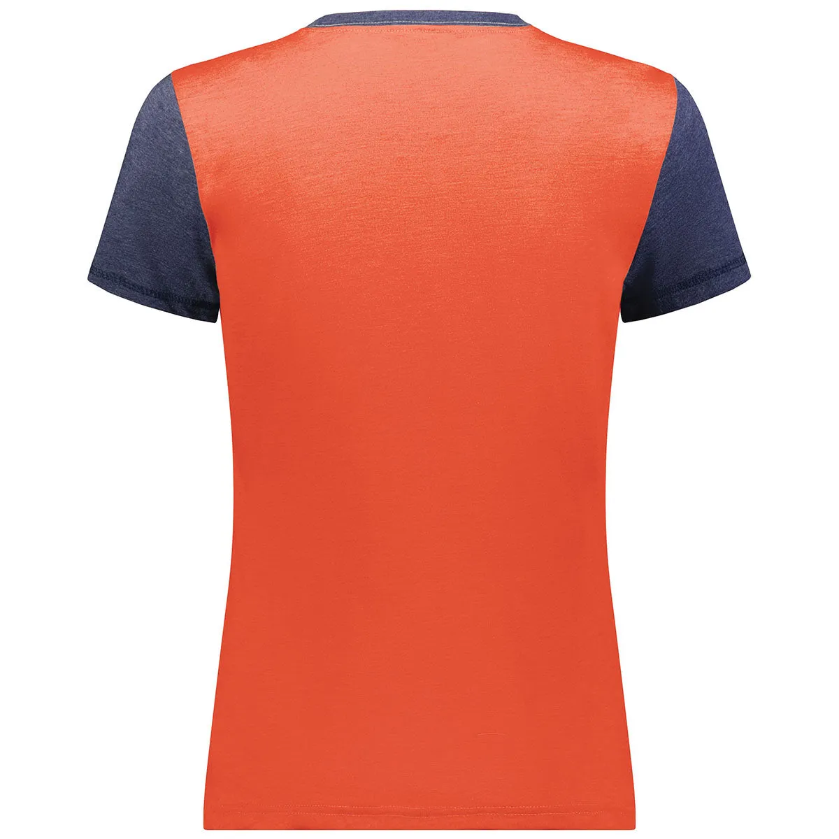 Augusta Sportswear Women's Orange Heather/Navy Heather Gameday Vintage Ringer Tee