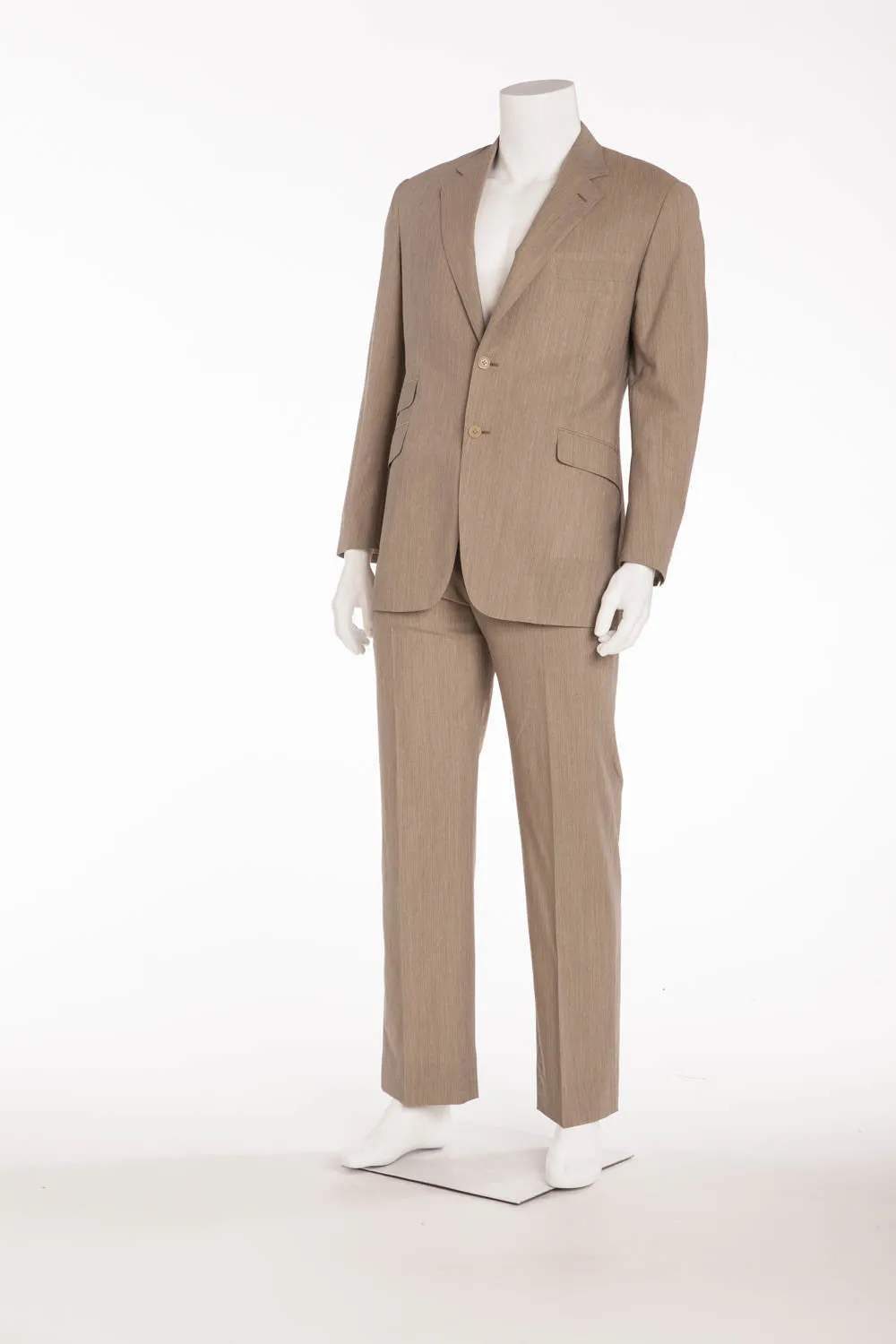 Authentic Hermes - 2PC Khaki Colored Suit - IT 54