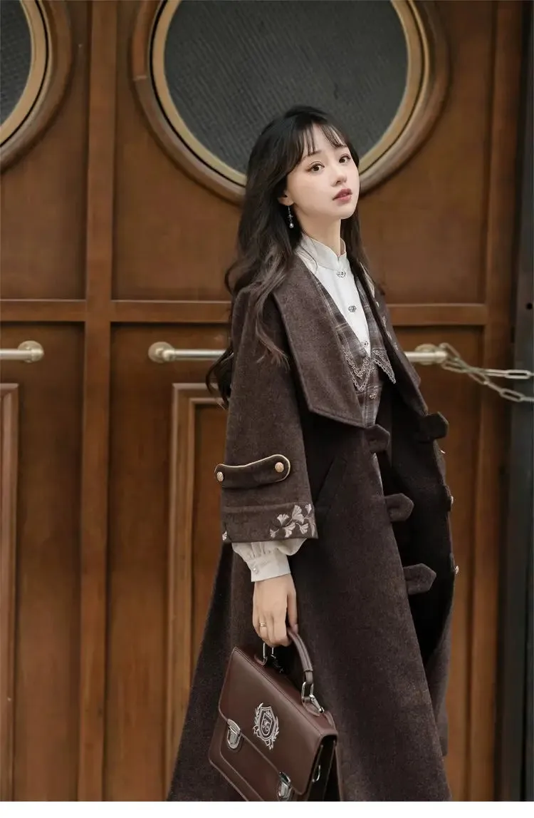 Autumn and winter wear suit women's woolen coat