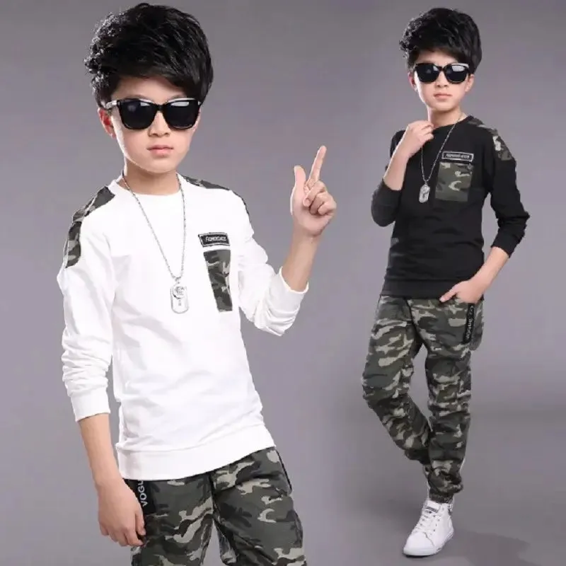 Autumn Boys Camouflage Tracksuits