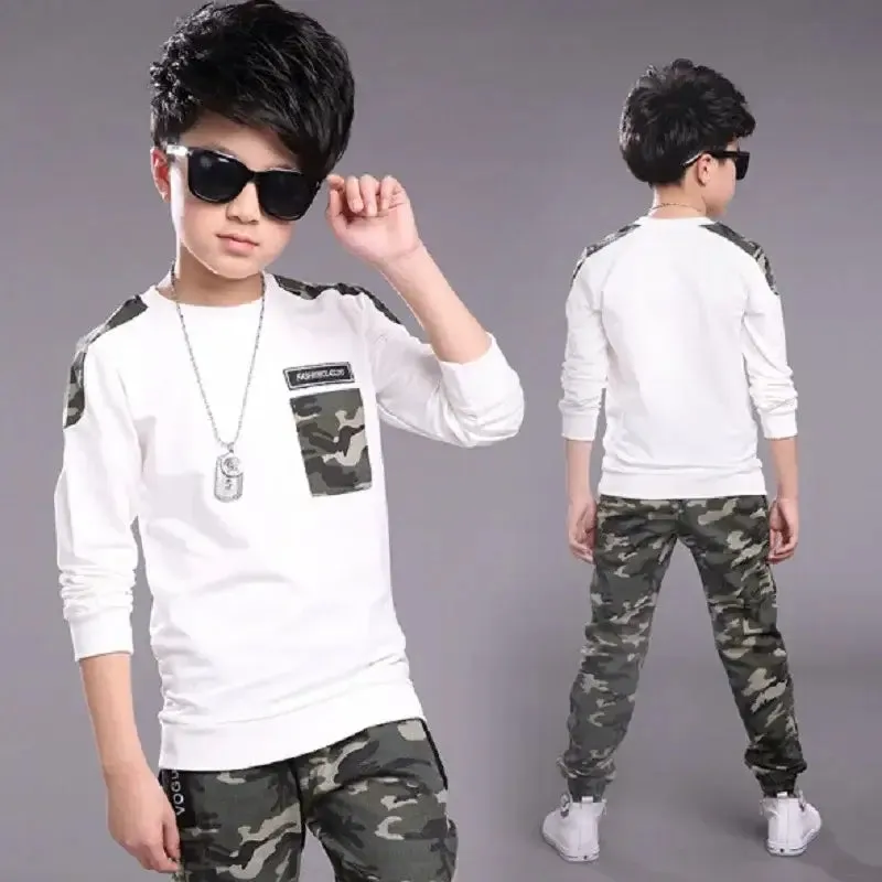 Autumn Boys Camouflage Tracksuits